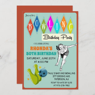 CUALQUIER EDAD - Invitación al cumpleaños de bolos