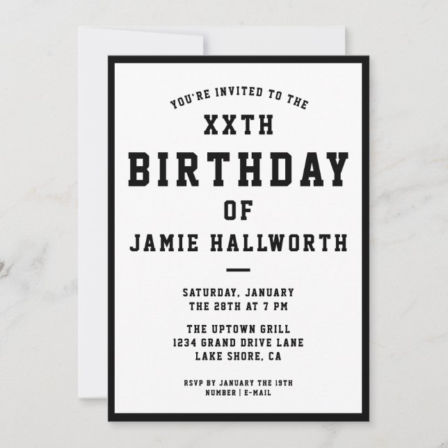 CUALQUIER EDAD Invitación al cumpleaños de Guay |  (Anverso)