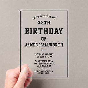 CUALQUIER EDAD Invitación al cumpleaños de Guay   