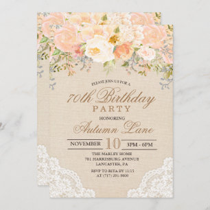 CUALQUIER EDAD - Invitación de cumpleaños a Peach