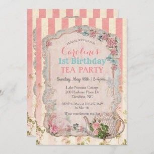 CUALQUIER EDAD - Invitación de cumpleaños al té co
