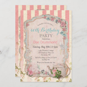 CUALQUIER EDAD - Invitación de cumpleaños al té co
