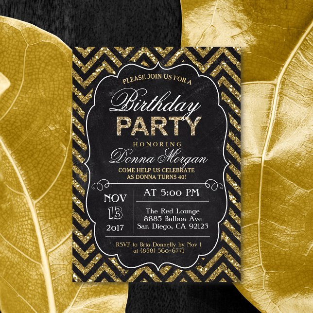 CUALQUIER EDAD - Invitación de cumpleaños con tiza (Subido por el creador)