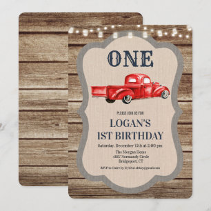 CUALQUIER EDAD - Invitación de cumpleaños de Camió