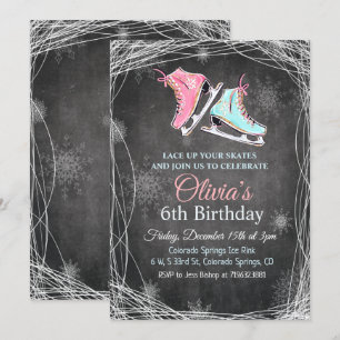 CUALQUIER EDAD - Invitación de cumpleaños de patin