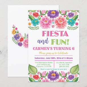 CUALQUIER EDAD - Invitación de cumpleaños Fiesta F