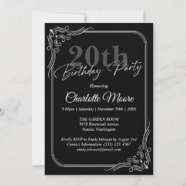 Cualquier edad Invitación moderna de cumpleaños bl