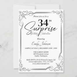 Cualquier edad Invitación simple a los cumpleaños