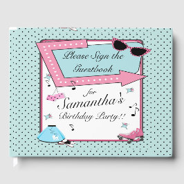 Cualquier edad, libro de invitados de cumpleaños r