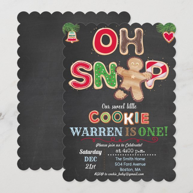 CUALQUIER EDAD - Oh Invitación de cumpleaños de Sn (Anverso / Reverso)