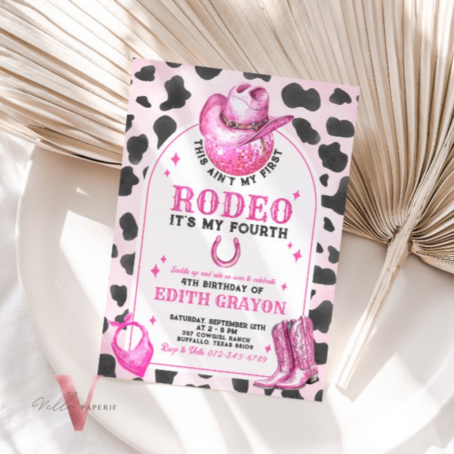 CUALQUIER EDAD RODEO Cowgirl Invitación de cumplea (Subido por el creador)