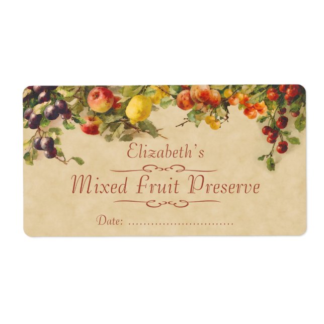 Cualquier etiqueta de recubrimiento de fruta (Frente)