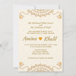 Cualquier evento: invitación de boda árabe para la