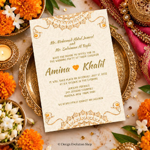 Cualquier evento: invitación de boda árabe para la