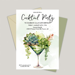 Cualquier evento: invitación de cóctel con vegetac