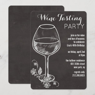 Cualquier evento - Invitación de vaso de vino con