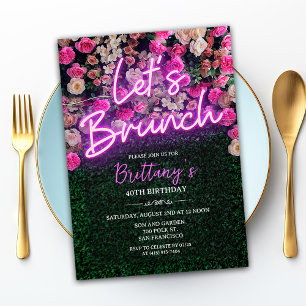 CUALQUIER EVENTO - Invitación Floral de Brunch Neo