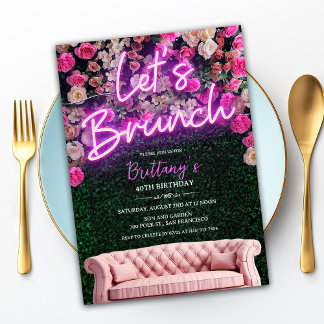 CUALQUIER EVENTO - Invitación floral de Neon Brunc