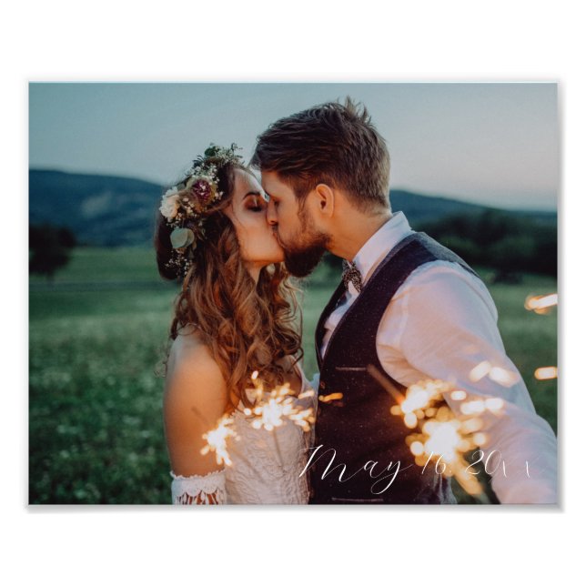 Cualquier impresión de foto personalizada fechada  (Frente)