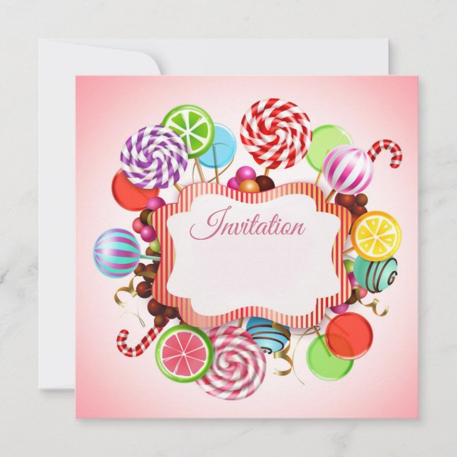 Cualquier invitación de candía de eventos (Anverso)