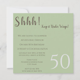 Cualquier Invitación de cumpleaños sorpresa de eda