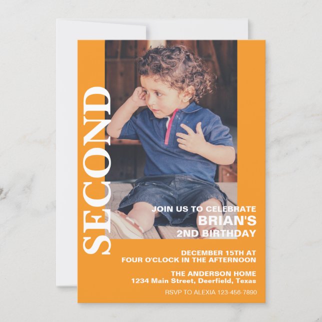 Cualquier invitación de fiesta de cumpleaños por e (Anverso)