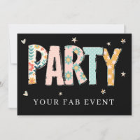 * Cualquier INVITACIÓN DIY NEÓN de FIESTA Evento C