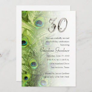 Cualquier Juego de pavos reales de invitación de c