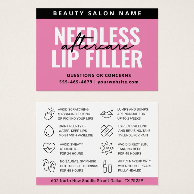 Cualquier Needles De Color Lija Tarjeta De Postura (Anverso y reverso)