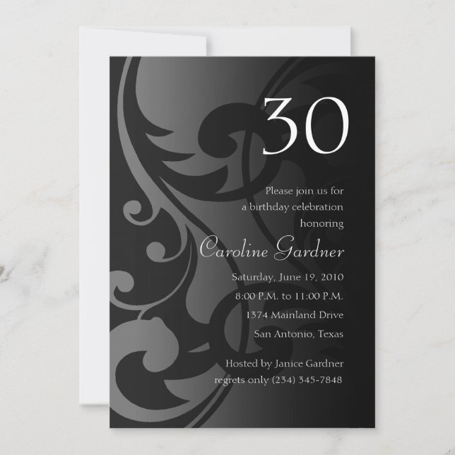 Cualquier número de invitación de cumpleaños conte (Anverso)