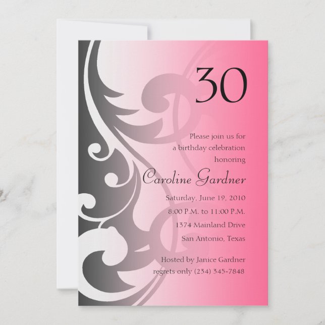 Cualquier número de invitación de cumpleaños conte (Anverso)