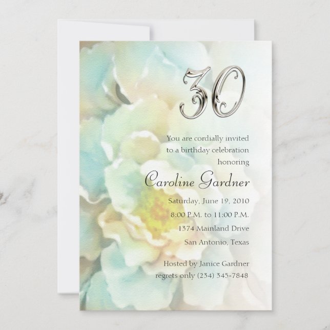 Cualquier número Invitación de cumpleaños (Anverso)