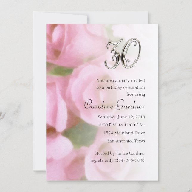 Cualquier número Invitación de cumpleaños (Anverso)