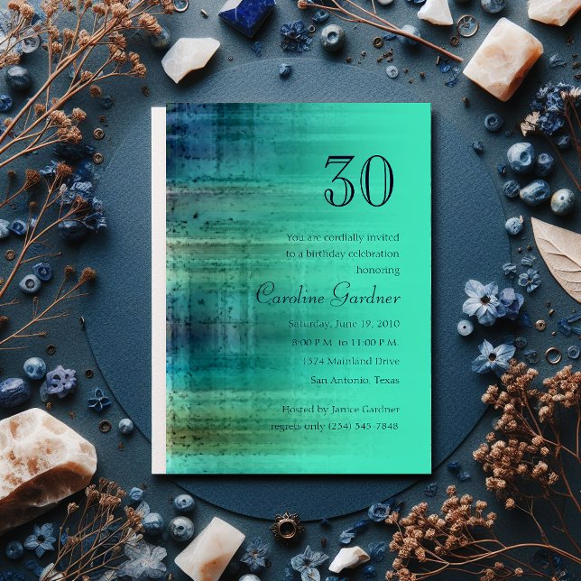 Cualquier número Invitación de cumpleaños Aqua y B (Subido por el creador)