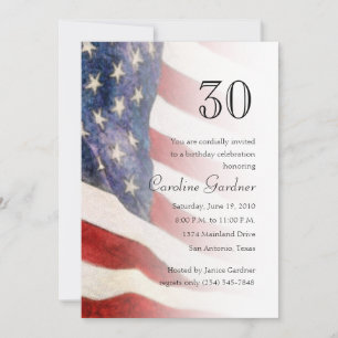 Cualquier número Invitación de cumpleaños Bandera