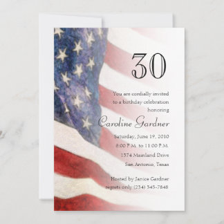 Cualquier número Invitación de cumpleaños Bandera