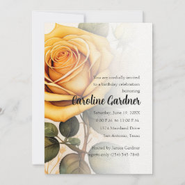 Cualquier número Invitación de cumpleaños Rosas Am