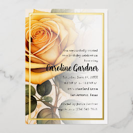 Cualquier número Invitación de cumpleaños Rosas Am