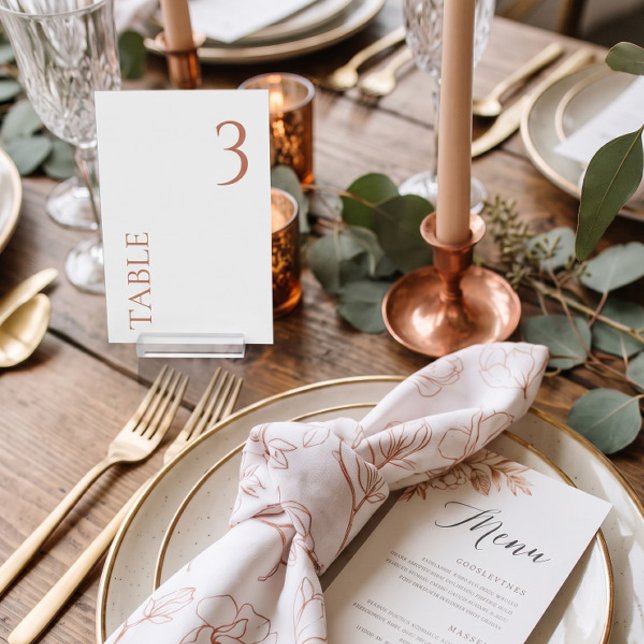 CUALQUIER NÚMERO Simple Número de Mesa de Boda de  (Subido por el creador)