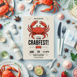 Cualquier ocasión Invitación a la Fiesta del Crab