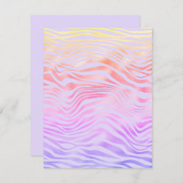 Cualquier ocasión Tarjeta blanca de rayas de cebra