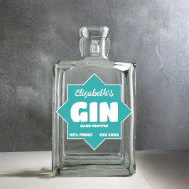 Cualquier Pegatina Gin personalizado de color