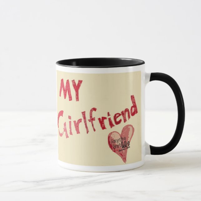 Cualquier persona pero yo mi novia - taza (Derecha)