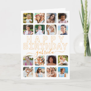 Cualquier tarjeta de cumpleaños de 16 Collages de 