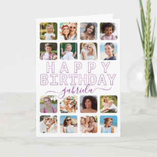 Cualquier tarjeta de cumpleaños de 16 Collages de