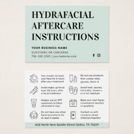 Cualquier Tarjeta de Instrucciones HidraFacial Aft