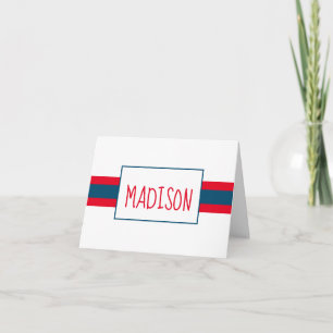 Cualquier tarjeta de nota personalizada para banda
