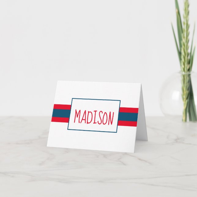 Cualquier tarjeta de nota personalizada para banda (Anverso)