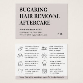 Cualquier tarjeta de postcuidado para la extracció