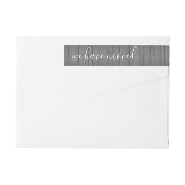 Cualquier texto Madera gris Nueva dirección de ret (Reverso)